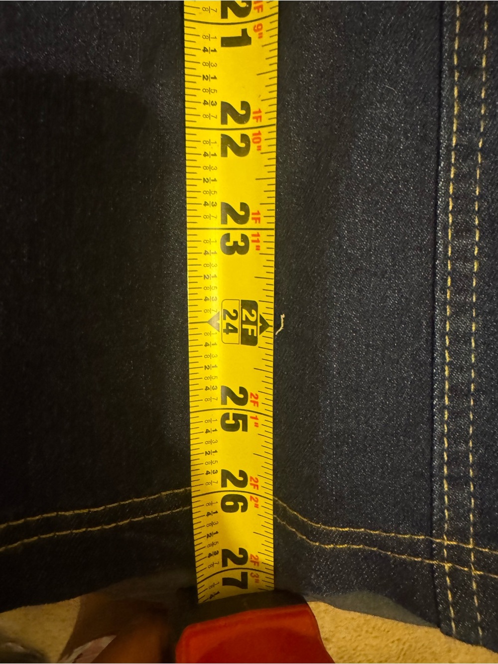Women's Dark Blue Denim Zip-Front Belted Dress - Picture 10 of 11